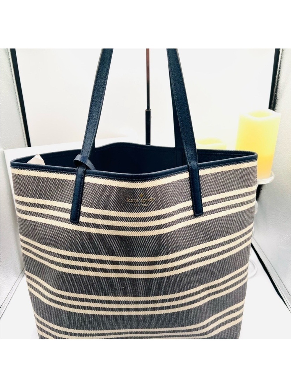 Kate Spade Arch Place Mya Reversible Stripe Tote